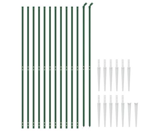 Gard plasă de sârmă cu țăruși de fixare, verde, 1,4x25 m, 3 image
