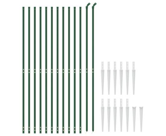 Gard plasă de sârmă cu țăruși de fixare, verde, 1,6x25 m, 3 image