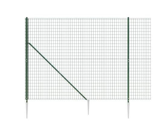 Gard plasă de sârmă cu țăruși de fixare, verde, 1,8x10 m, 4 image