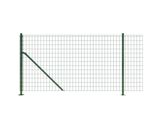 Gard plasă de sârmă cu bordură, verde, 0,8x25 m, 4 image