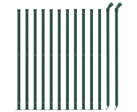Gard plasă de sârmă cu bordură, verde, 0,8x25 m, 3 image