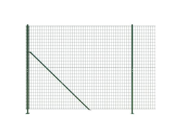 Gard plasă de sârmă cu bordură, verde, 1,4x10 m, 4 image