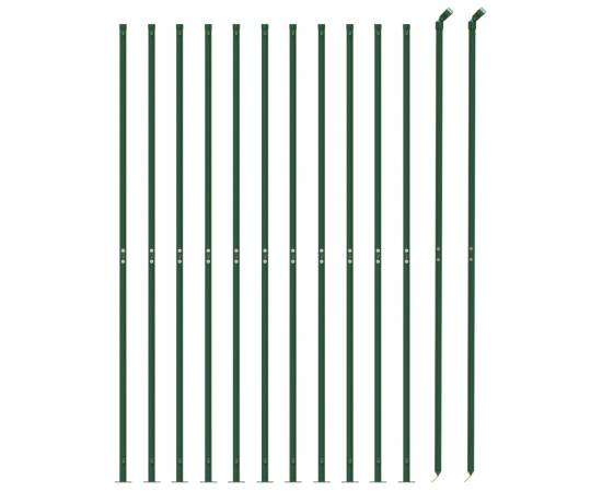 Gard plasă de sârmă cu bordură, verde, 1,6x25 m, 3 image