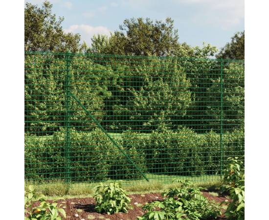 Gard plasă de sârmă cu bordură, verde, 2,2x10 m