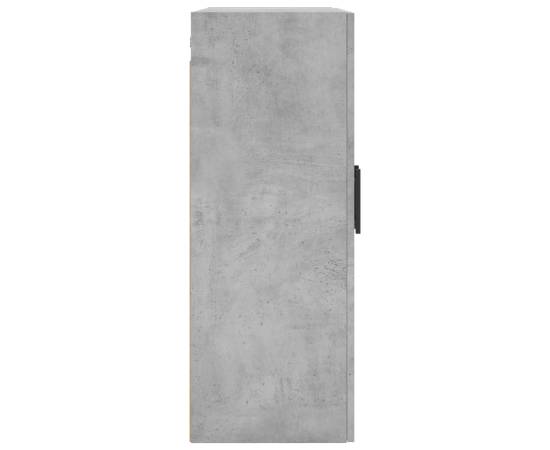 Dulap cu montaj pe perete, gri beton, 69,5x34x90 cm, 8 image