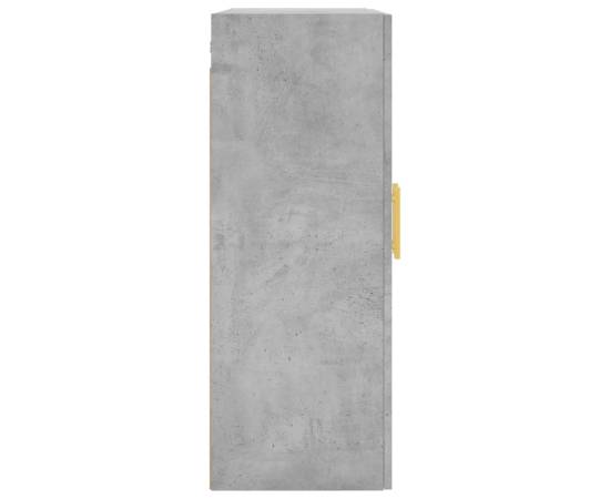 Dulap cu montaj pe perete, gri beton, 69,5x34x90 cm, 8 image