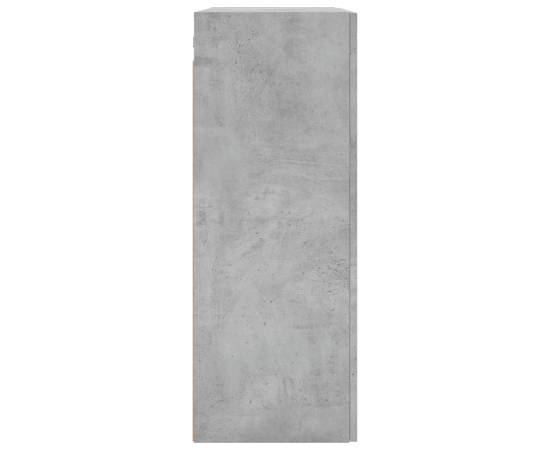 Dulap cu montaj pe perete, gri beton, 69,5x34x90 cm, 8 image