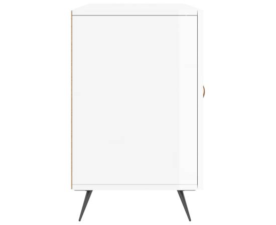 Servantă, alb extralucios, 100x36x60 cm, lemn compozit, 7 image