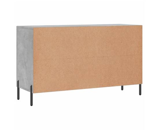 Servantă, gri beton, 100x36x60 cm, lemn compozit, 8 image