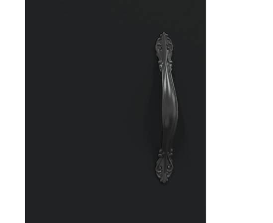 Servantă, negru, 100x36x60 cm, lemn compozit, 10 image