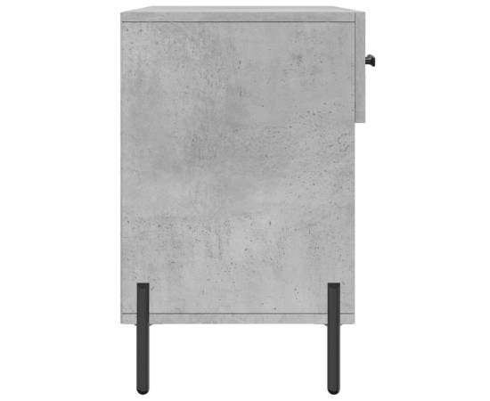 Bancheta pantofar, gri beton, 102x35x55 cm, lemn prelucrat, 7 image