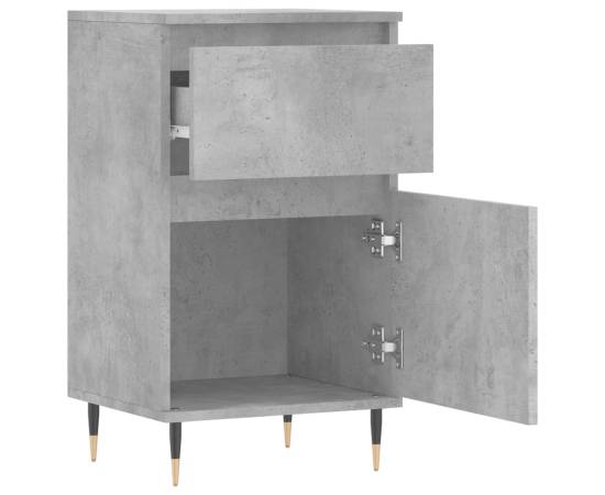 Servante, 2 buc., gri beton, 40x35x70 cm, lemn prelucrat, 7 image
