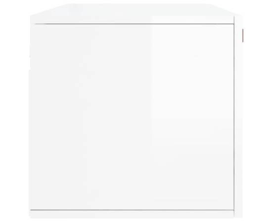 Dulap de perete, alb extralucios, 100x36,5x35 cm lemn prelucrat, 7 image