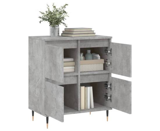 Servantă, gri beton, 60x35x70 cm, lemn prelucrat, 4 image