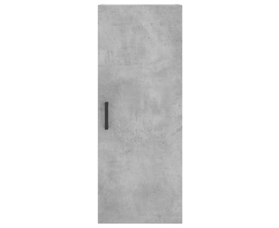 Dulap montat pe perete, gri beton, 34,5x34x90 cm, 7 image