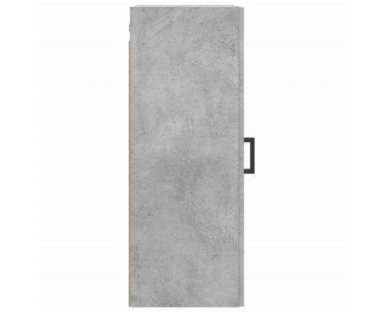 Dulap montat pe perete, gri beton, 34,5x34x90 cm, 8 image