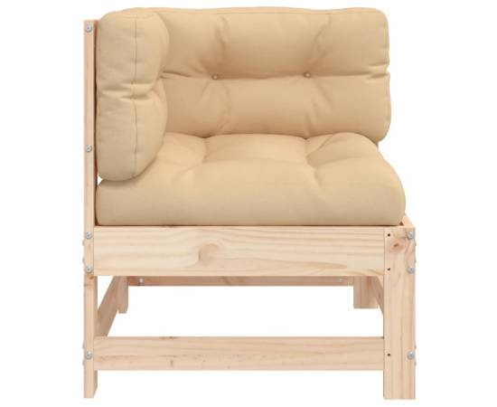 Canapea colțar cu perne, lemn masiv de pin, 3 image