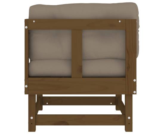 Canapele colțar cu perne, 2 buc., lemn masiv de pin, 6 image