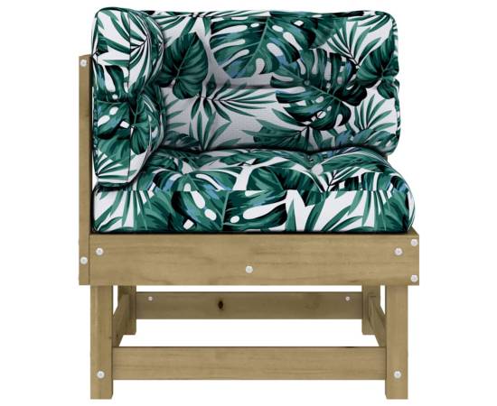 Canapele colțar cu perne, 2 buc., lemn masiv de pin, 5 image