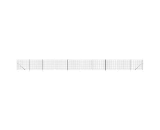 Gard plasă de sârmă cu bordură, antracit, 1,4x25 m, 2 image