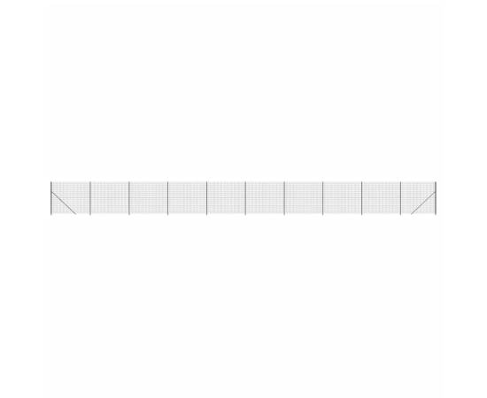 Gard plasă de sârmă cu bordură, antracit, 1,4x25 m, 2 image