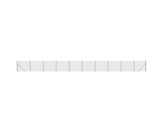 Gard plasă de sârmă cu bordură, antracit, 1,6x25 m, 2 image