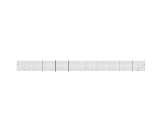 Gard plasă de sârmă cu bordură, antracit, 1,8x25 m, 2 image