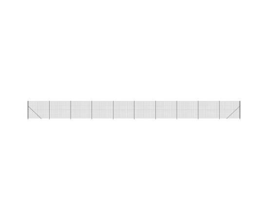Gard plasă de sârmă cu bordură, antracit, 2x25 m, 2 image