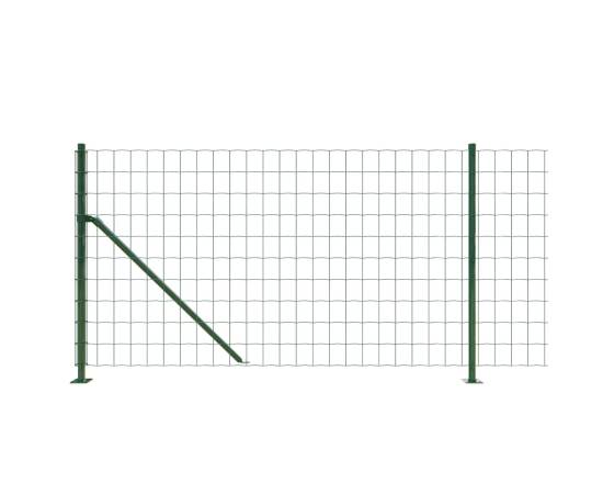 Gard plasă de sârmă cu bordură, verde, 0,8x10 m, 4 image
