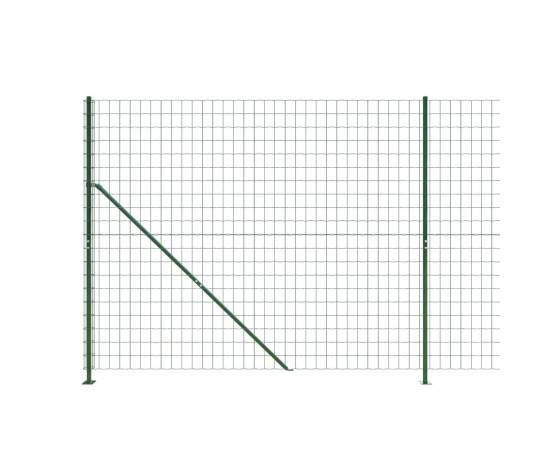 Gard plasă de sârmă cu bordură, verde, 1,4x10 m, 4 image