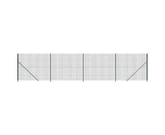 Gard plasă de sârmă cu bordură, verde, 1,8x10 m, 2 image