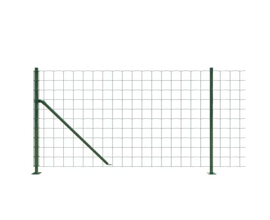Gard plasă de sârmă cu bordură, verde, 1x25 m, 4 image