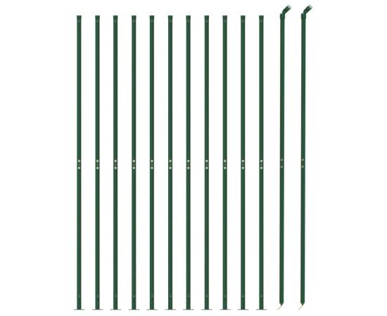 Gard plasă de sârmă cu bordură, verde, 2,2x25 m, 3 image