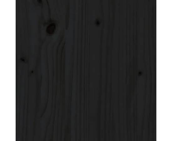 Scaune de grădină cu perne, 2 buc., negru, lemn masiv de pin, 8 image