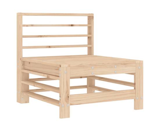 Canapea de mijloc cu perne, lemn masiv de pin, 6 image