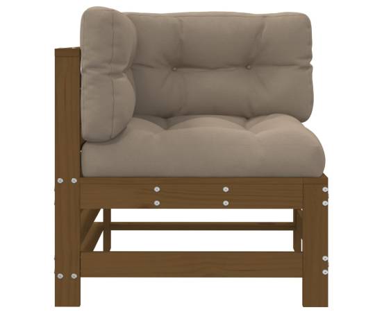Canapele colțar cu perne, 2 buc., lemn masiv de pin, 5 image