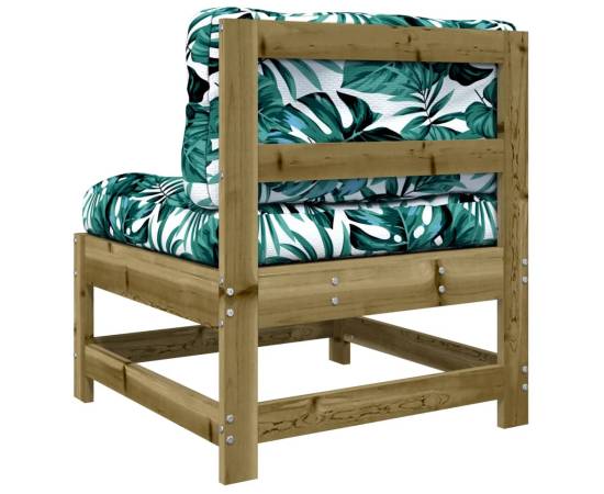 Canapele de mijloc cu perne, 2 buc., lemn de pin tratat, 7 image