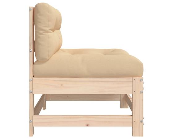 Canapele de mijloc cu perne, 2 buc., lemn masiv de pin, 6 image