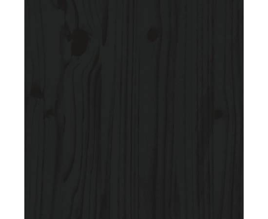 Taburete de grădină cu perne, 2 buc., negru, lemn masiv de pin, 8 image
