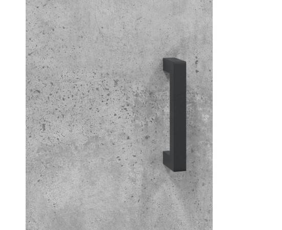 Dulap cu montaj pe perete, gri beton, 69,5x34x90 cm, 10 image