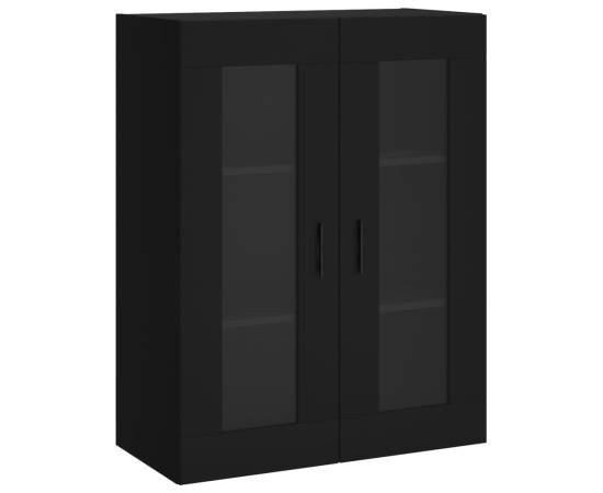 Dulap cu montaj pe perete, negru, 69,5x34x90 cm, 2 image