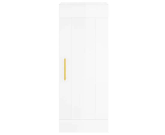 Dulap de perete, alb extralucios, 34,5x34x90 cm, lemn prelucrat, 6 image