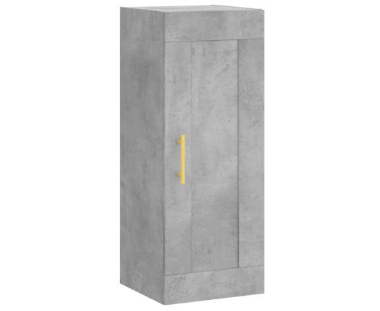 Dulap de perete, gri beton, 34,5x34x90 cm, lemn prelucrat, 2 image