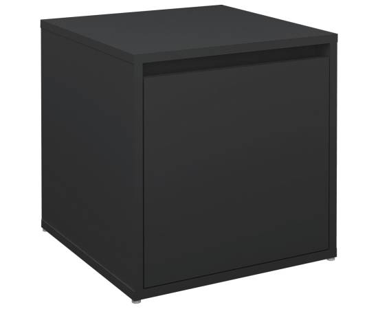 Cutie cu sertar, negru, 40,5x40x40 cm, lemn compozit, 2 image