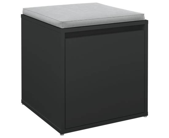 Cutie cu sertar, negru, 40,5x40x40 cm, lemn compozit, 4 image