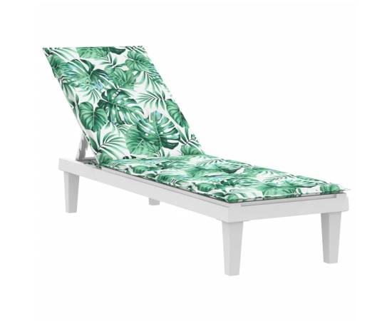 Pernă scaun de terasă, model frunze, textil oxford, 3 image