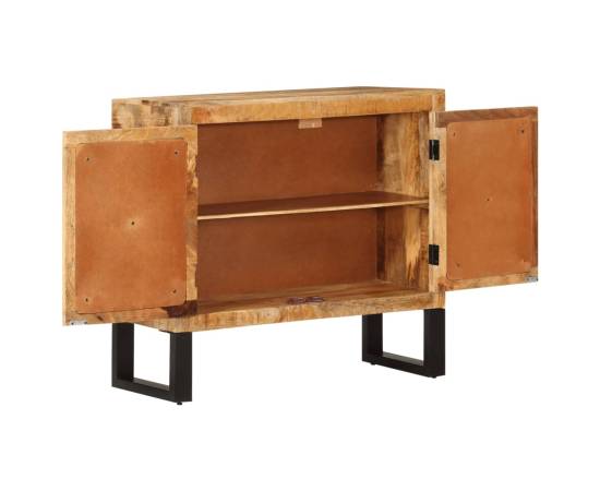 Servantă, 80x30x71 cm, lemn masiv de mango brut și metal, 2 image