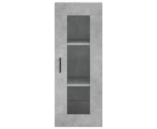 Dulap montat pe perete, gri beton, 34,5x34x90 cm, 6 image