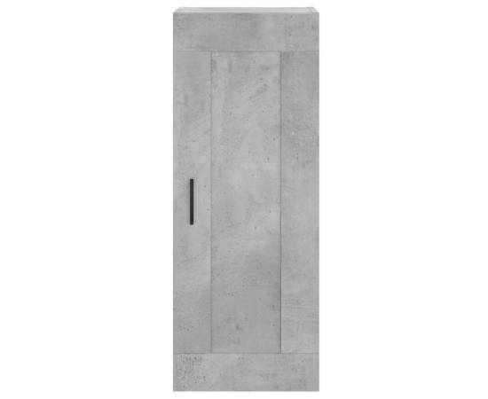 Dulap înalt, gri beton, 34,5x34x180 cm, lemn prelucrat, 7 image