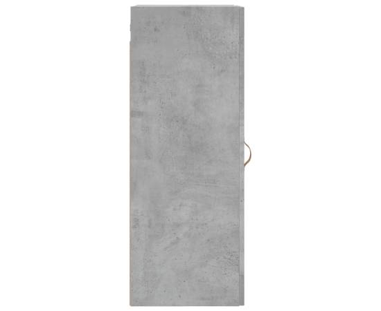 Dulap montat pe perete, gri beton, 34,5x34x90 cm, 8 image